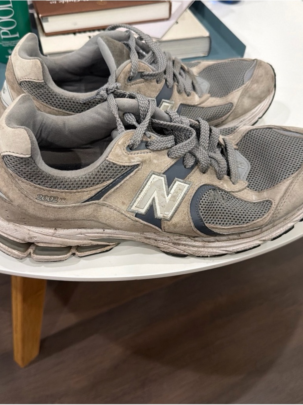 New Balance Men's Gray Suede & Mesh Athletic Sneakers